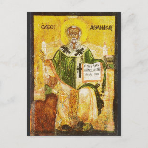 Orthodoxe icoon van Sint-Athanasius van Alexandrië Briefkaart