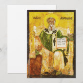 Orthodoxe icoon van Sint-Athanasius van Alexandrië Feestdagenkaart (Voorkant / Achterkant)