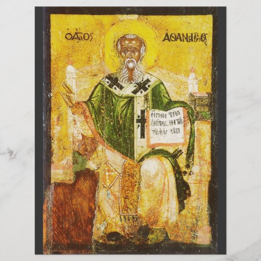 Orthodoxe icoon van Sint-Athanasius van Alexandrië Flyer (Voorkant)