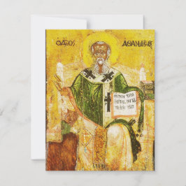 Orthodoxe icoon van Sint Athanasius van Alexandrië Kaart