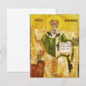Orthodoxe icoon van Sint Athanasius van Alexandrië Kaart (Voorkant / Achterkant)