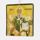 Orthodoxe icoon van Sint-Athanasius van Alexandrië Keramisch Ornament (Links)