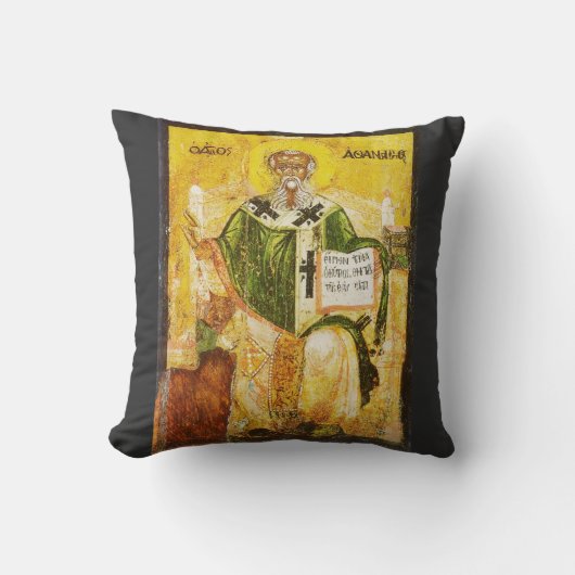 Orthodoxe icoon van Sint-Athanasius van Alexandrië Kussen (Voorkant)