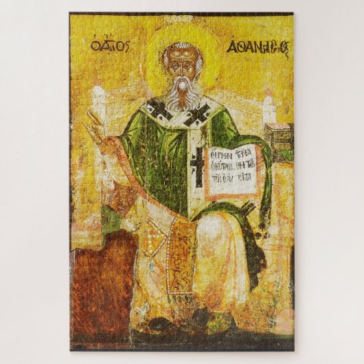 Orthodoxe icoon van Sint-Athanasius van Alexandrië Legpuzzel (Verticaal)