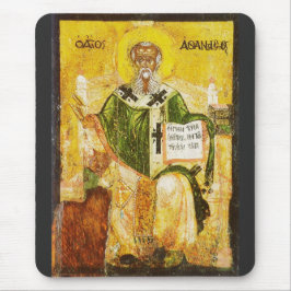 Orthodoxe icoon van Sint-Athanasius van Alexandrië Muismat