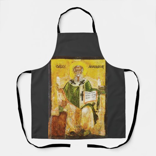 Orthodoxe icoon van Sint-Athanasius van Alexandrië Schort (Voorkant)