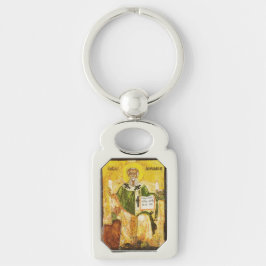 Orthodoxe icoon van Sint-Athanasius van Alexandrië Sleutelhanger