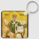 Orthodoxe icoon van Sint-Athanasius van Alexandrië Sleutelhanger (Achterkant)