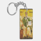 Orthodoxe icoon van Sint-Athanasius van Alexandrië Sleutelhanger (Voorkant Links)