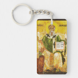 Orthodoxe icoon van Sint-Athanasius van Alexandrië Sleutelhanger