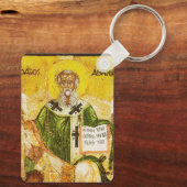 Orthodoxe icoon van Sint-Athanasius van Alexandrië Sleutelhanger (Achterkant)
