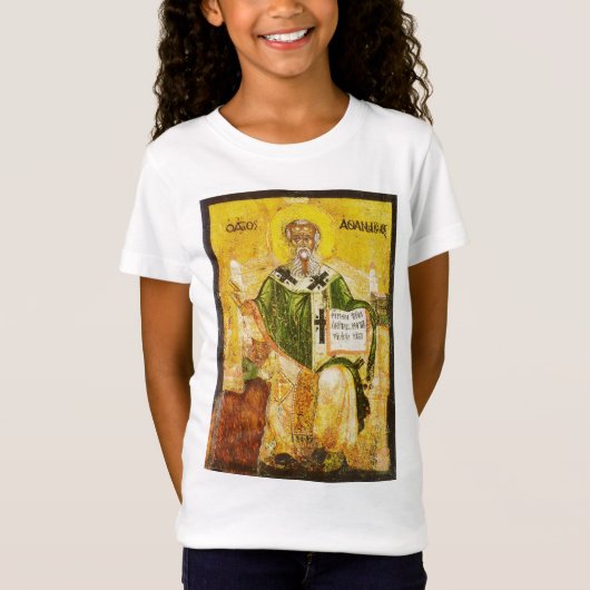 Orthodoxe icoon van Sint Athanasius van Alexandrië T-shirt (Voorkant)