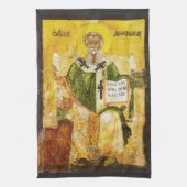 Orthodoxe icoon van Sint-Athanasius van Alexandrië Theedoek (Verticaal)