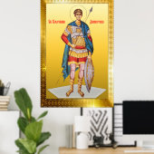 Orthodoxe icoon van Sint Demetrius Poster (Thuiskantoor)