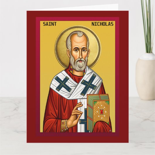 Orthodoxe icoon van Sint Nicolaas 09 Kaart (Voorkant)