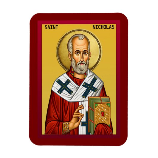 Orthodoxe icoon van Sint Nicolaas 09 Magneet (Verticaal)