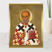 Orthodoxe icoon van Sint Nicolaas 10 Kaart (Voorkant)