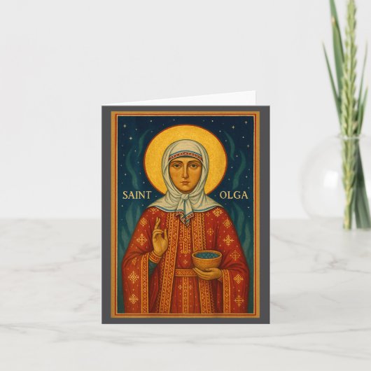 Orthodoxe icoon van Sint Olga van Alaska Kaart (Voorkant)