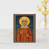 Orthodoxe icoon van Sint Olga van Alaska Kaart (Gele Bloem)