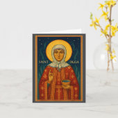 Orthodoxe icoon van Sint Olga van Alaska  Kaart (Gele Bloem)