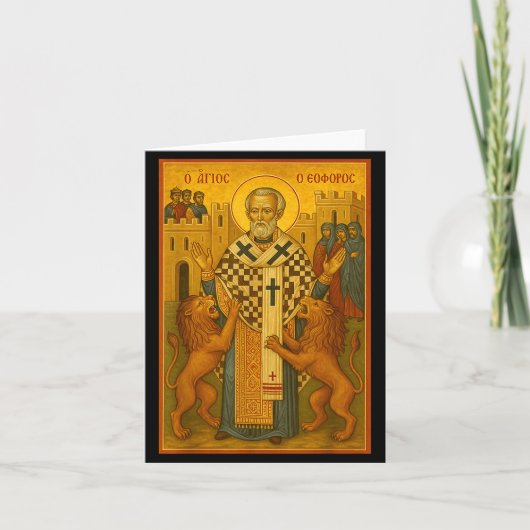 Orthodoxe icoon van St. Ignatius van Antiochië  Kaart (Voorkant)