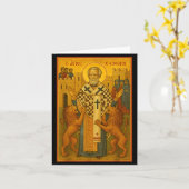 Orthodoxe icoon van St. Ignatius van Antiochië  Kaart (Gele Bloem)