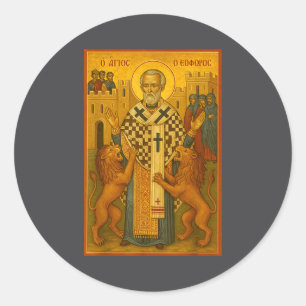 Orthodoxe icoon van St. Ignatius van Antiochië Ronde Sticker