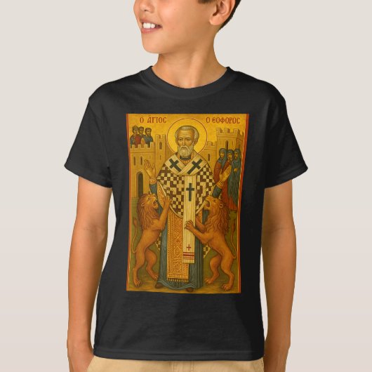 Orthodoxe icoon van St. Ignatius van Antiochië T-shirt (Voorkant)