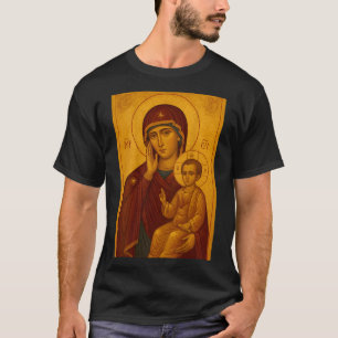 Orthodoxe icoon van Theotokos en baby Jezus Christ T-shirt