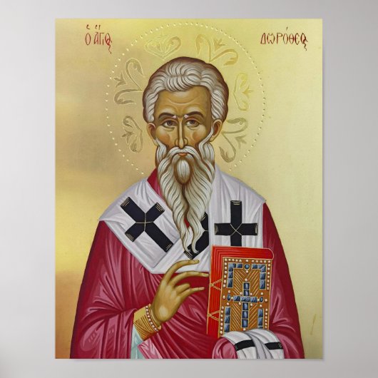 Orthodoxe icoonprent van St. Dorotheus van Tyrus Poster (Voorkant)