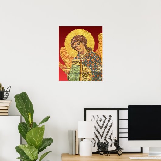  orthodoxe ikon, Angel Gabriel Poster (Thuiskantoor)
