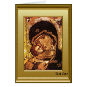 Orthodoxe ikon van de Maagd Mary en de Jes