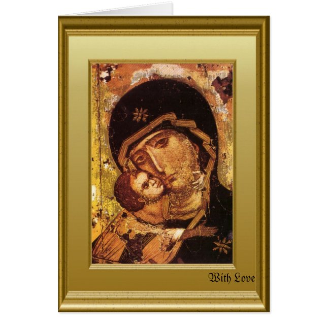 Orthodoxe ikon van de Maagd Mary en de Jes (Voorkant)