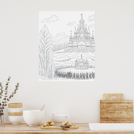 Orthodoxe kerk poster (Keuken)