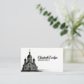 Orthodoxe Kerk Schets op Witte Achtergrond Visitekaartje (Staand voorkant)