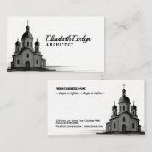 Orthodoxe Kerk Schets op Witte Achtergrond Visitekaartje (Voorkant / Achterkant)