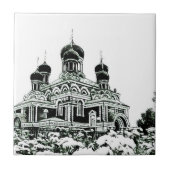 Orthodoxe kerkarchitectuurschets tegeltje (Voorkant)