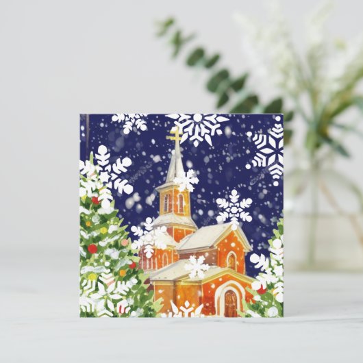 Orthodoxe kerst feestdagenkaart (Staand voorkant)