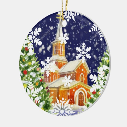 Orthodoxe kerst keramisch ornament (Links)