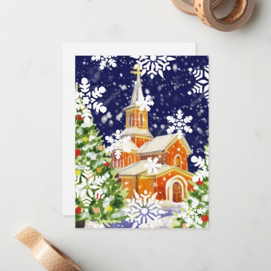 Orthodoxe kerst notitiekaartje (Voorkant / Achterkant in situ)