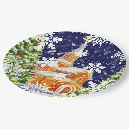 Orthodoxe kerst papieren bordje (Gekanteld)