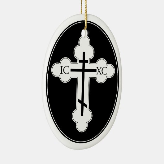 Orthodoxe kerstboomversiering keramisch ornament (Rechts)