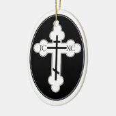Orthodoxe kerstboomversiering keramisch ornament (Links)