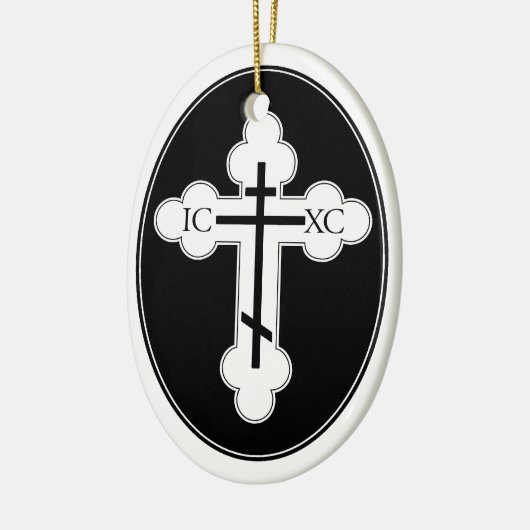 Orthodoxe kerstboomversiering keramisch ornament (Links)