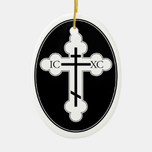 Orthodoxe kerstboomversiering keramisch ornament