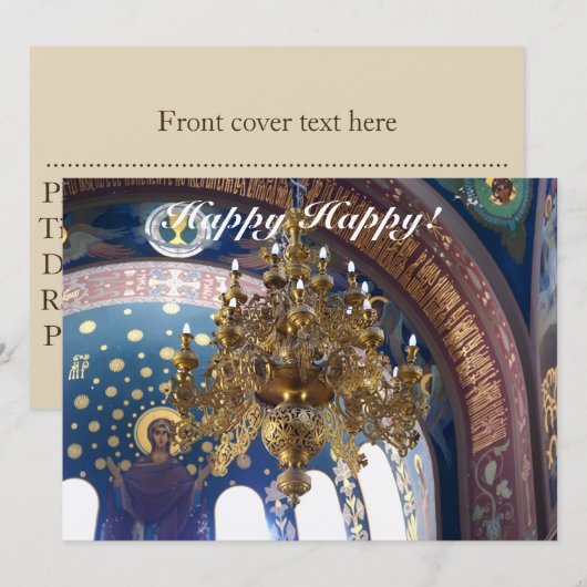 Orthodoxe Kerstmis. De rijke decoratie Kaart (Voorkant / Achterkant)