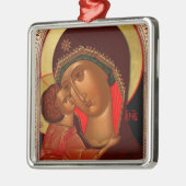 Orthodoxe kerstversiering - Novgorod Theotokos Metalen Ornament (Links)