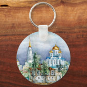 Orthodoxe kleine stad Zadonsk aquarelle Sleutelhanger (Voorkant)