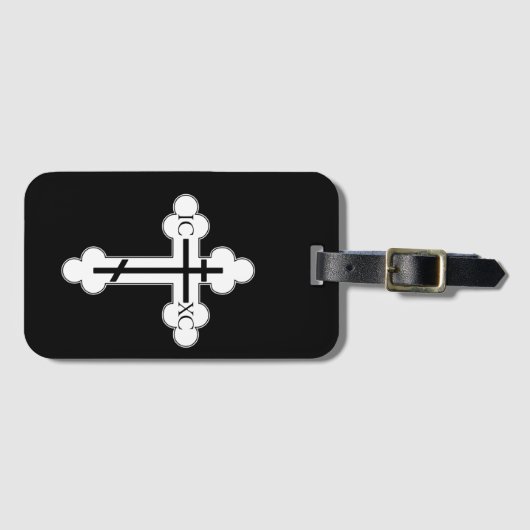 Orthodoxe kruis bagagelabel (Voorkant (horizontaal))