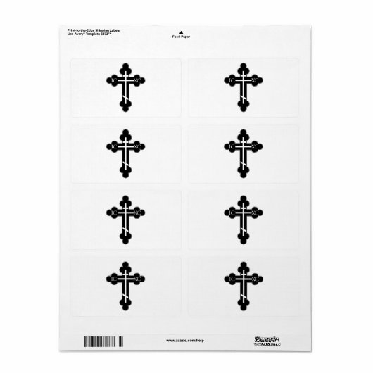 Orthodoxe kruis etiket (Full Sheet)